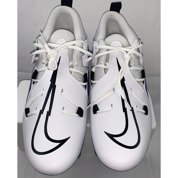 Nike Alpha Menace Pro 3 Football Cleats White/Black/Blue CT6649-101 Size 11.5 - Picture 3 of 7